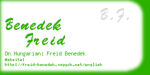 benedek freid business card